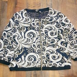 TRAVELERS COLLECTION  Scrolled Bomber Jacket